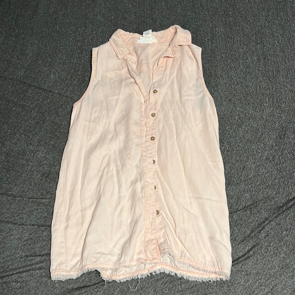 C&C California Pink Button Up Vest